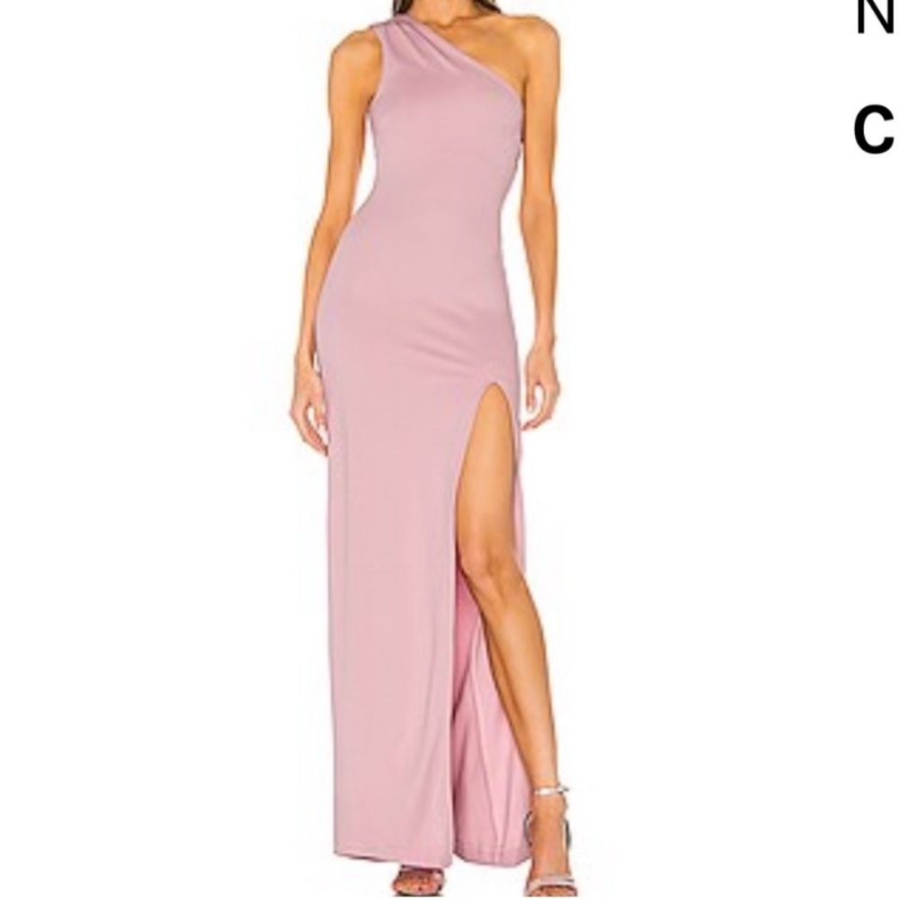 NBD Kamala Maxi Gown Dress Mauve Pink Sz Small S Spring Wedding Guest Party